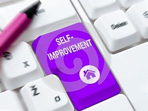 Conceptual display Self Improvement. Business showcase process of making yourself a better or more knowledgable photo