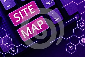 Conceptual display Site Map. Business overview designed to help both users and search engines navigate the site