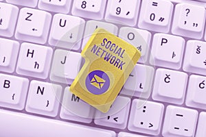 Conceptual display Social Network. Business showcase a framework of individual linked by interan individualal photo