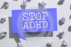 Conceptual display Stop Adhd. Business concept voicing out their campaign against violence towards victims Design