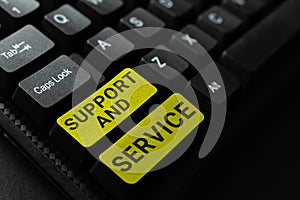 Conceptual display Support And Service. Word for Technical Assistance Customer Service Business Technology Internet