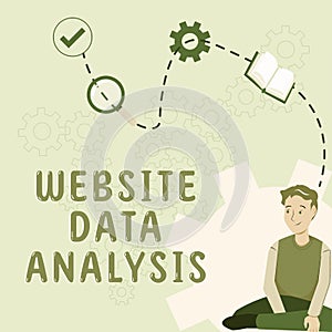 Sign displaying Website Data Analysis. Conceptual photo analysis and report of web data for enhancing webpage