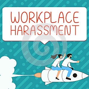 Conceptual display Workplace Harassment. Word Written on Different race gender age sexual orientation of workers