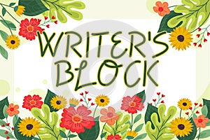 Conceptual display Writer s is BlockCondition of being unable to think of what to write. Word for Condition of being photo