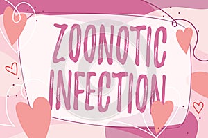 Conceptual display Zoonotic Infection. Business overview Zoonotic Infection Text Frame Surrounded With Assorted Flowers