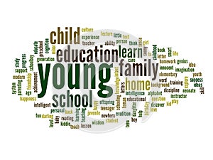 Conceptual education word cloud