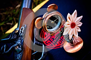 Conceptual Florwer Time Clock Gun