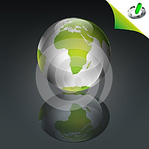 Conceptual Green Globe