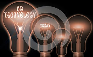 Conceptual hand writing showing 5G Technology. Business photo showcasing highspeed mobile Internet, new generation