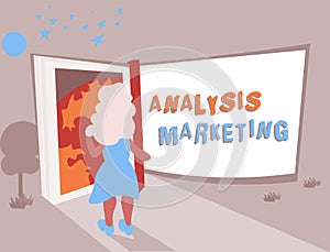Conceptual hand writing showing Analysis Marketing. Business photo text Quantitative and qualitative assessment of a market