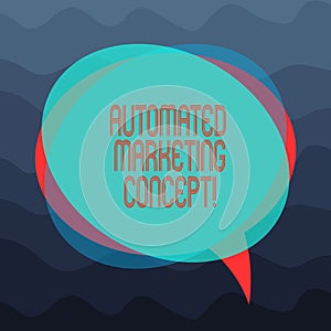 Conceptual hand writing showing Automated Marketing Concept. Business photo showcasing automate repetitive tasks such as