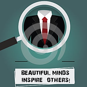 Conceptual hand writing showing Beautiful Minds Inspire Others. Business photo text Positive showing give inspiration to