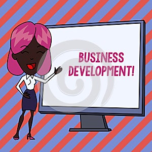 Conceptual hand writing showing Business Development. Business photo showcasing Implement Growth Value within and