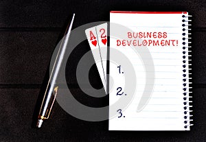 Conceptual hand writing showing Business Development. Business photo showcasing Implement Growth Value within and