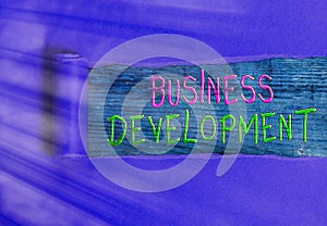 Conceptual hand writing showing Business Development. Business photo text Implement Growth Value within and between company