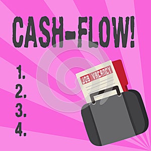 Conceptual hand writing showing Cash Flow. Business photo text Virtual movement of money by company finance department
