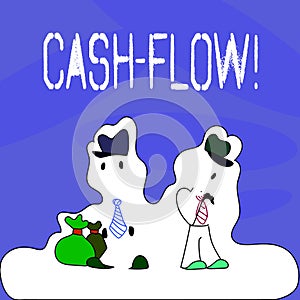 Conceptual hand writing showing Cash Flow. Business photo text Virtual movement of money by company finance department