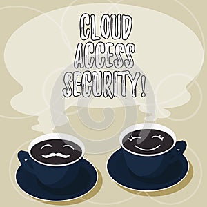 Conceptual hand writing showing Cloud Access Security. Business photo showcasing protect cloudbased systems, data and