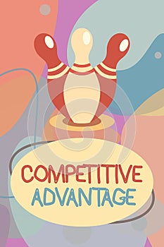 Conceptual hand writing showing Competitive Advantage. Business photo text Company Edge over another Favorable Business