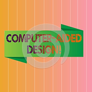 Conceptual hand writing showing Computer Aided Design. Business photo text CAD industrial designing by using electronic