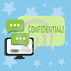 Conceptual hand writing showing Confidential. Business photo text Agreements between two parties are private and