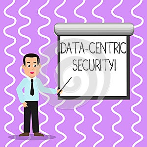 Conceptual hand writing showing Data Centric Security. Business photo text Identify and protect data wherever it resides