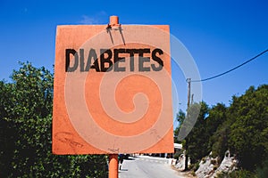 Conceptual hand writing showing Diabetes. Business photo text Chronic disease associated to high levels of sugar glucose in blood