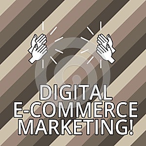 Conceptual hand writing showing Digital E Commerce Marketing. Business photo text buying and selling of goods and