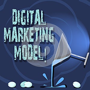 Conceptual hand writing showing Digital Marketing Model. Business photo showcasing company s is plan for how it will