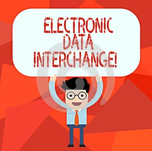 Conceptual hand writing showing Electronic Data Interchange. Business photo text Transfer of data from one computer into another