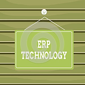 Conceptual hand writing showing Erp Technology. Business photo text the integrated management of main business processes