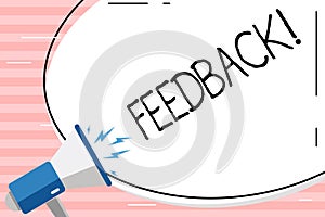 Conceptual hand writing showing Feedback. Business photo showcasing Customer Review Opinion Reaction Evaluation Give a