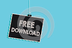 Conceptual hand writing showing Free Download. Business photo showcasing Key in Transfigure Initialize Freebies Wireless Images Ha photo
