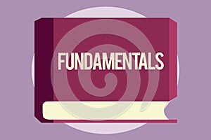 Conceptual hand writing showing Fundamentals. Business photo text Central primary rules principles on which something is based