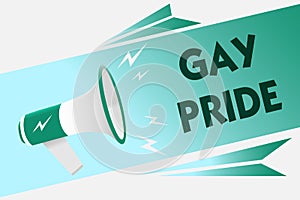 Conceptual hand writing showing Gay Pride. Business photo showcasing Dignity of an idividual that belongs to either a man or woman