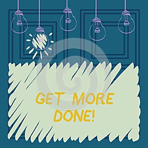Conceptual hand writing showing Get More Done. Business photo showcasing Checklist Organized Time Management Start Hard