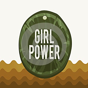 Conceptual hand writing showing Girl Power. Business photo text assertiveness and selfconfidence shown by girls or young