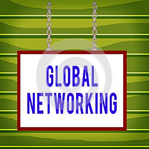 Conceptual hand writing showing Global Networking. Business photo showcasing Communication network which spans the entire Earth