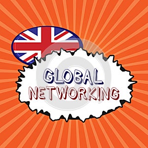 Conceptual hand writing showing Global Networking. Business photo showcasing Communication network which spans the entire Earth WA