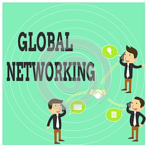 Conceptual hand writing showing Global Networking. Business photo text Communication network which spans the entire