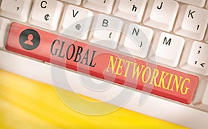 Conceptual hand writing showing Global Networking. Business photo text Communication network which spans the entire Earth WAN