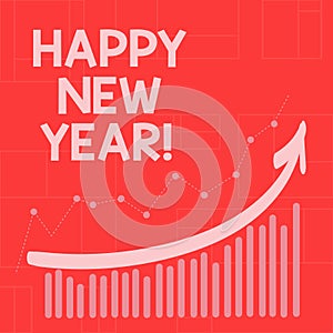 Conceptual hand writing showing Happy New Year. Business photo showcasing Greeting Celebrating Holiday Fresh Start Best