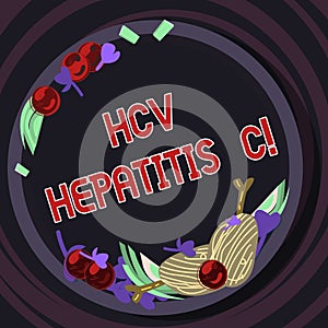 Conceptual hand writing showing Hcv Hepatitis C. Business photo text Liver disease caused by a virus severe chronic