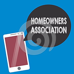 Conceptual hand writing showing Homeowners Association. Business photo text Organization with fee for upkeeps of Gated Community