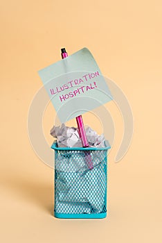 Conceptual hand writing showing Illustration Hospital. Business photo text unique Applied Art of Medical Institution and