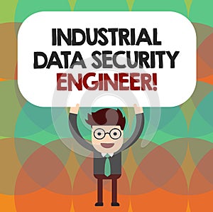 Conceptual hand writing showing Industrial Data Security Engineer. Business photo showcasing Technology network system