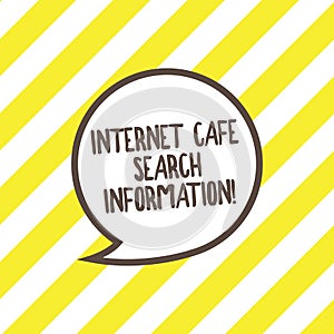 Conceptual hand writing showing Internet Cafe Search Information. Business photo text Online researching browsing in the web