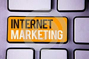 Conceptual hand writing showing Internet Marketing. Business photo text Online Commerce Networking Entrepreneur Entrepreneurship G