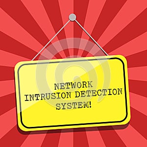 Conceptual hand writing showing Network Intrusion Detection System. Business photo showcasing Safety security multimedia