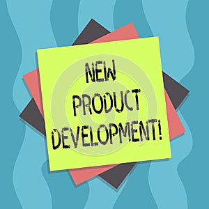 Conceptual hand writing showing New Product Development. Business photo text Process of bringing a new product to the